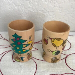 Ellen Van Toor Handpainted Egg Cups